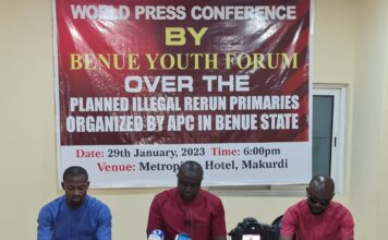 Guber primaries: Youths caution REC and Benue APC to desist from further illegalities