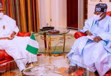 Buhari Meets with Tinubu at Villa