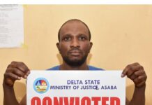 Man bags life imprisonment for raping his 4-yr-old daughter in Delta.