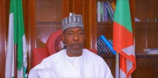APC’s Babagana Zulum re-elected as Borno State governor with a record of 545,542 votes.
