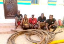 Lagos Police Arrest Five Cable Vandals.