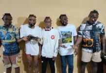 Delta Police arrest suspected armed robbers / cultist/kidnappers- Recover one Beretta pistol loaded with 8 rounds of ammunition, 3 pistols.