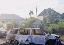 UGM Attacks Kogi REC’s Residence, Set Cars On Fire (Photos)