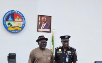 CP Abaniwonda S. Olufemi Pays Courtesy Visit To Delta State Governor, HE: Rt Hon Sheriff Oborevwori