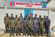 Inter-Agency Collaboration: CP Abaniwonda pays courtesy call on Brigade commander 63, DSS Director in Delta State