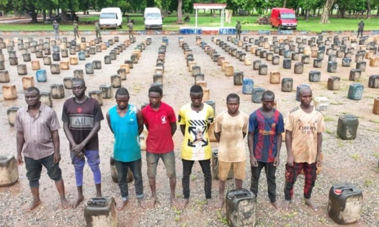 Troops arrest 8 Nigerians smuggling fuel to Cameroonian rebels