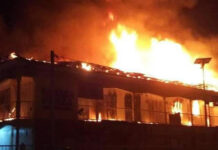 Fire guts twin duplex in Lagos