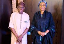 Former President Obasanjo visits First Lady Oluremi Tinubu in celebration of Sallah