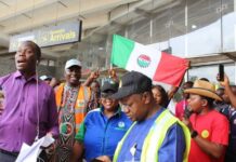 Local, international flights disrupted as labour begins strike