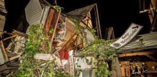 One dead, 8 trapped after hotel collapses in Germany