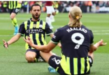 EPL: Haaland fires Man City past West Ham after Arsenal draw Brighton