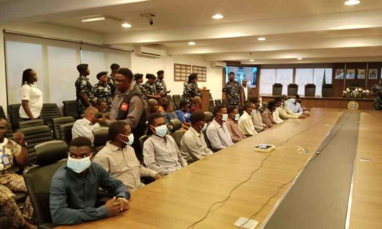 Rescued medical students meet IGP Egbetokun in Abuja