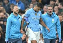 Rodri set for lengthy break as Man City confirm knee ligament injury