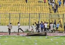 Angry fans invade pitch after Ghana lose to Angola in Kumasi
