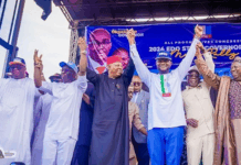Shettima leads Akpabio, Ganduje, others to APC final rally in Edo