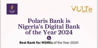Polaris Bank retains double honours as best in digital banking, MSME