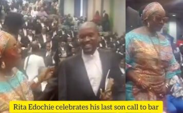 Rita Edochie Joyfully Celebrates Her Son’s Call to Bar