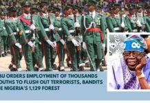 Tinubu Orders Youth Recruitment to Flush Out Terrorists in 1,129 Nigerian Forests
