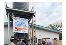 Rotary Club Bodija Estate donates water tank to Chicken Market Molete