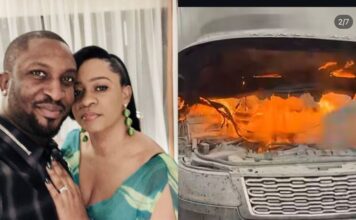 Darey Art Alade and Wife Survive Car Fire Incident on Third Mainland Bridge