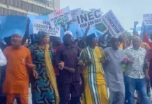 Labour Party Under Abure’s Leadership Storms INEC Office in Protest