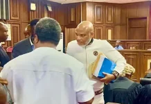 Court Takes Break, Prepares to Sentence Nnamdi Kanu