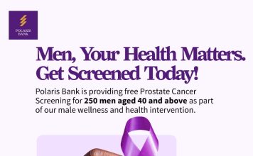 Polaris Bank Offers Free Prostate Cancer Screening to 250 to mark Int’l Men’s Day in Partnership with Men’s Clinic