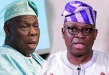 ‘You Are Forgiven’ — Obasanjo Ends Rift With Fayose
