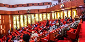 JUST IN: Plenary Disrupted as Aggrieved Contractors Storm National Assembly