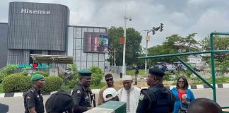 Tension Erupts at Wadata Plaza as Rival PDP Factions Clash Amid Heavy Security