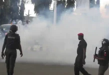 National Assembly Protest Dispersed as Police Fire Teargas