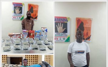 NDLEA intercepts cocaine, loud in food flasks, snacks, arrests fashion designer, others