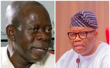 ‘I’ll take you out of the Senate — ‘Drama as Akpabio clashes with Oshiomhole