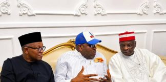 Peter Obi, Dickson Hold Strategic Meeting With Kwankwaso Before NDC Convention