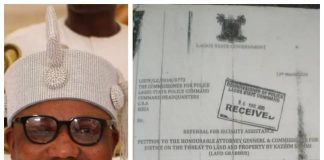 Lagos State Special Task Force Labels Ogun Monarch Oba Kazeem Salami a “Land Grabber” in Official Petition Response
