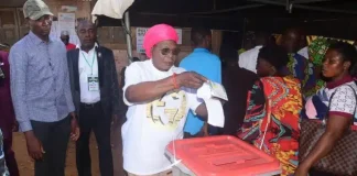 Ekiti Deputy Governor Afuye casts vote in governorship election