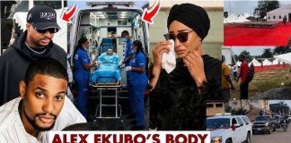 Tears Flow as Alexx Ekubo’s Remains Arrive Arochukwu Ahead of Burial