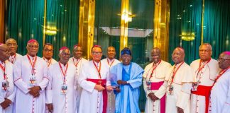 Catholic Bishops Hold Meeting With President Tinubu in Abuja