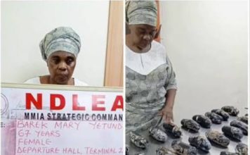 NDLEA Intercepts 13kg Cocaine Concealed In Plantain Peels, Arrests Nigerian-British Grandmother